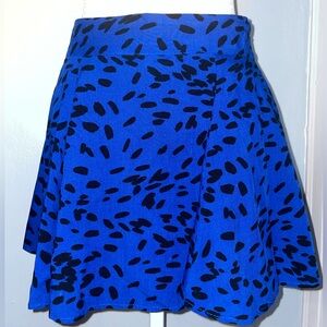Forever 21 Blue Leopard Print Skirt